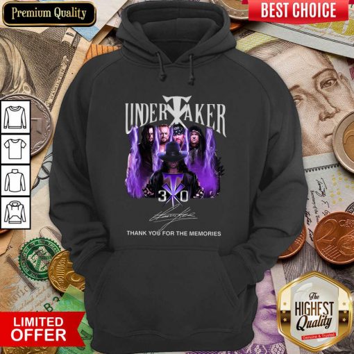 Undertaker 30th Anniversary Thank You For The Memories Signatures Hoodie - Design By Viewtees.com