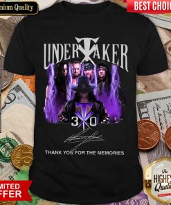Undertaker 30th Anniversary Thank You For The Memories Signatures Shirt - Design By Viewtees.com