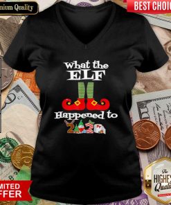 What The Elf Happened To 2020 Christmas Holiday V-neck - Design By Viewtees.com