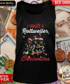 I Want A Rottweiler For Christmas Tank Top - Design By Viewtees.com