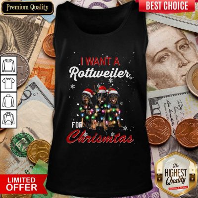 I Want A Rottweiler For Christmas Tank Top - Design By Viewtees.com