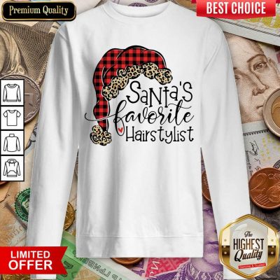 Santa’s Favorite Hair Stylist Sweatshirt - Design By Viewtees.com 