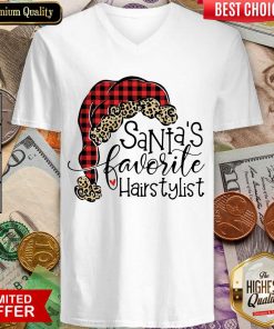 Santa’s Favorite Hair Stylist V-neck - Design By Viewtees.com
