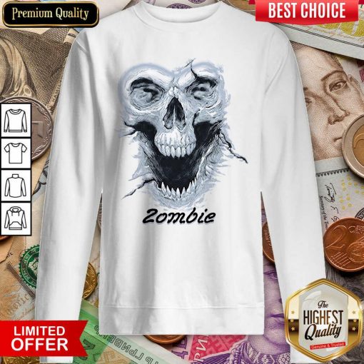 Skull Zombie Sweatshirt - Design By Viewtees.com