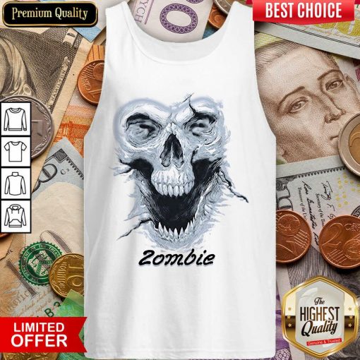 Skull Zombie Tank Top - Design By Viewtees.com