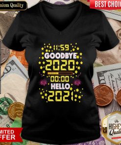 11 59 Goodbye 2020 00 00 Hello 2021 Happy New Year V-neck - Design By Viewtees.com