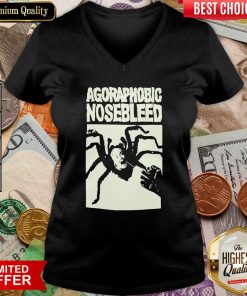 Agoraphobic Nosebleed Spider Woman V-neck - Design By Viewtees.com