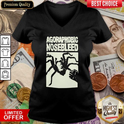 Agoraphobic Nosebleed Spider Woman V-neck - Design By Viewtees.com