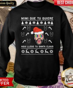 Bad Bunny Aqui Llego Tu Santa Claus Christmas Sweatshirt - Design By Viewtees.com