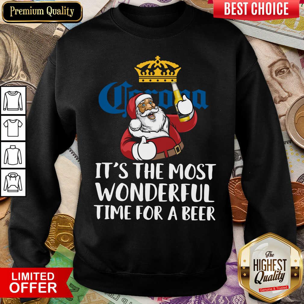 Corona Extra It’s The Most Wonderful Time For A Beer Sweatshirt - Design By Viewtees.com 