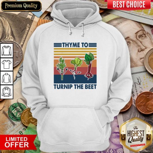 Gardening Thyme To Turnip The Beet Vintage Retro Hoodie - Design By Viewtees.com