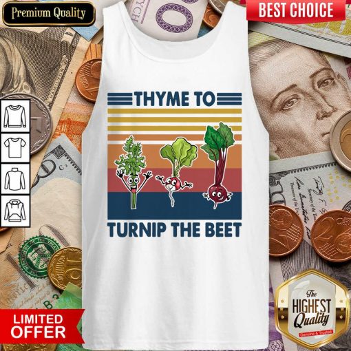 Gardening Thyme To Turnip The Beet Vintage Retro Tank Top - Design By Viewtees.com