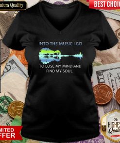 Guitar Water And Into The Music I Go To Lose My Mind And Find My Soul V-neck - Design By Viewtees.com