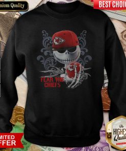 Jack Skellington Fear The Kansas City Chiefs Sweatshirt - Design By Viewtees.com