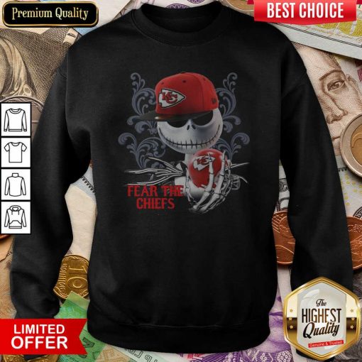 Jack Skellington Fear The Kansas City Chiefs Sweatshirt - Design By Viewtees.com