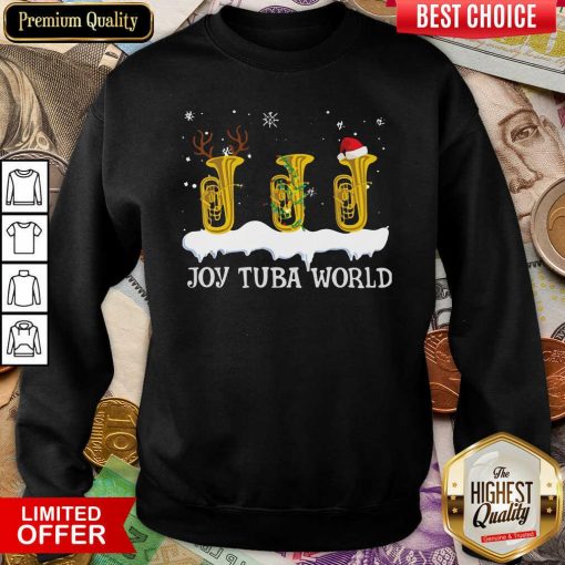 Joy Tuba World Christmas Sweatshirt - Design By Viewtees.com