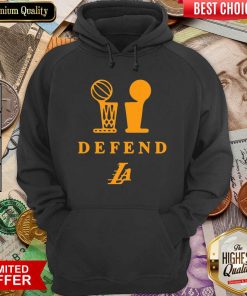 Lebron Lakers Trophy Defend Hoodie - Design By Viewtees.com