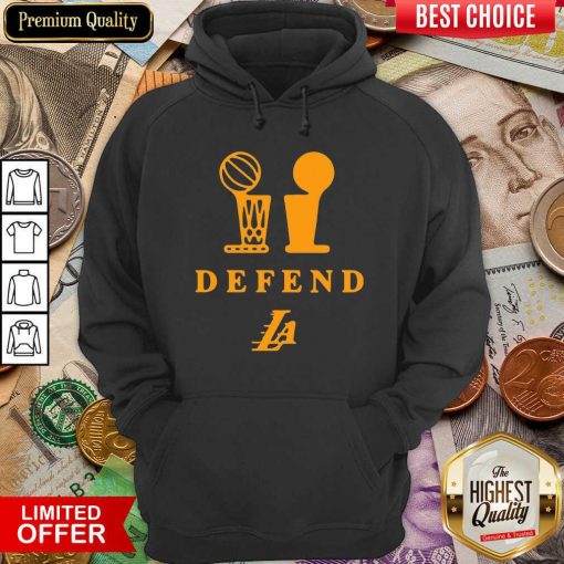 Lebron Lakers Trophy Defend Hoodie - Design By Viewtees.com