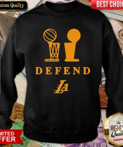Lebron Lakers Trophy Defend Sweatshirt - Design By Viewtees.com