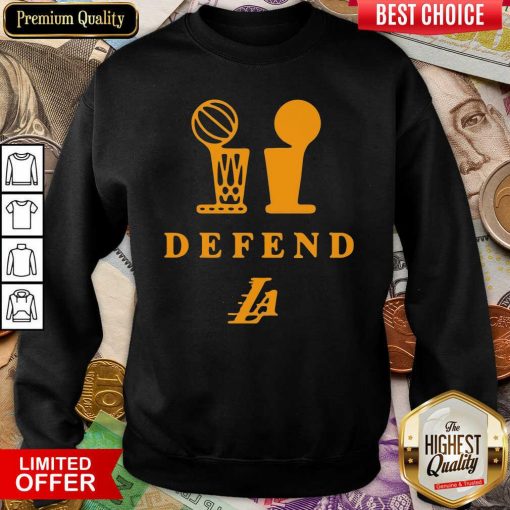Lebron Lakers Trophy Defend Sweatshirt - Design By Viewtees.com