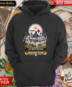 Pittsburgh Steelers 2020 Afc North Division Signatures Hoodie - Design By Viewtees.com