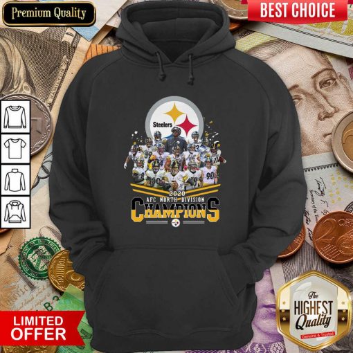 Pittsburgh Steelers 2020 Afc North Division Signatures Hoodie - Design By Viewtees.com