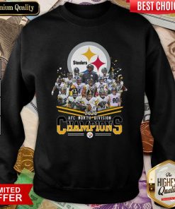Pittsburgh Steelers 2020 Afc North Division Signatures Sweatshirt - Design By Viewtees.com