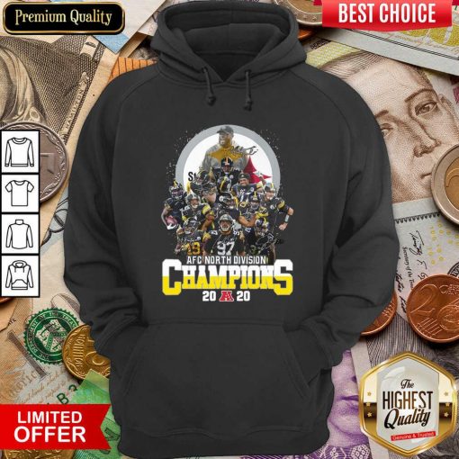 Pittsburgh Steelers Afc North Division Champions 2020 Signatures Hoodie - Design By Viewtees.com
