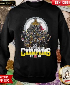 Pittsburgh Steelers Afc North Division Champions 2020 Signatures Sweatshirt - Design By Viewtees.com