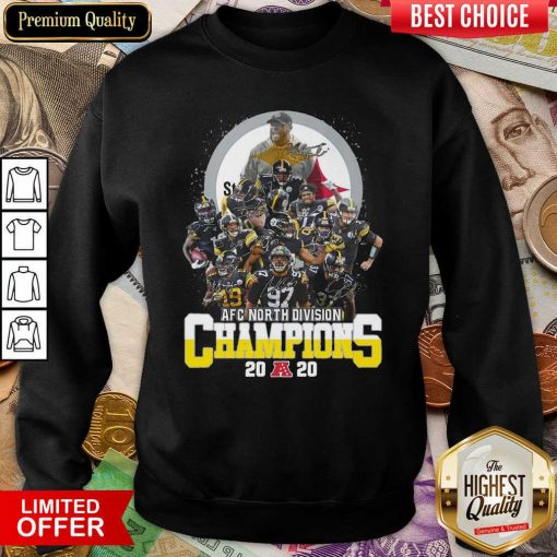 Pittsburgh Steelers Afc North Division Champions 2020 Signatures Sweatshirt - Design By Viewtees.com