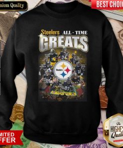 Pittsburgh Steelers Team Football All Time Greats Signatures Sweatshirt - Design By Viewtees.com