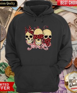 Hear See Speak No Evil Skull Heads Hoodie - Design By Viewtees.com