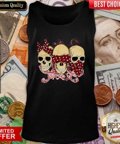 Hear See Speak No Evil Skull Heads Tank Top - Design By Viewtees.com