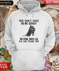 Horse You Dont Have To Be Crazy To Ride With Us We Can Train You Hoodie - Design By Viewtees.com