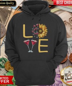 Love Sunflower Wine Hoodie - Design By Viewtees.com