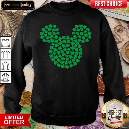 Mickey Mouse Green Four Leaf Clover Shamrock St Patrick’s Sweatshirt - Design By Viewtees.com