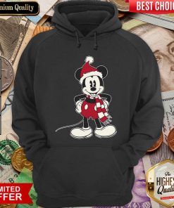 Mickey Mouse Santa Hat Merry Christmas Hoodie - Design By Viewtees.com