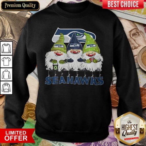 Seattle Seahawks Gnomies Christmas Sweatshirt - Design By Viewtees.com