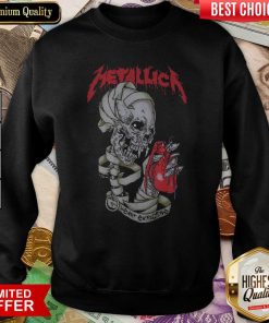 Skull Metallica Heart Explosive Sweatshirt - Design By Viewtees.com