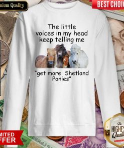 The Little Voices In My Head Keep Telling Me Get More Shetland Ponies Horses Sweatshirt - Design By Viewtees.com