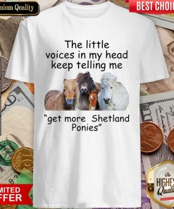 The Little Voices In My Head Keep Telling Me Get More Shetland Ponies Horses Shirt - Design By Viewtees.com