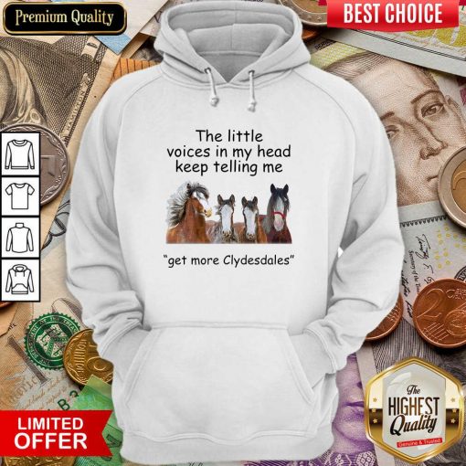 The Little Voices In My Head Keep Telling Me Get More Clydesdales Horses Hoodie - Design By Viewtees.com