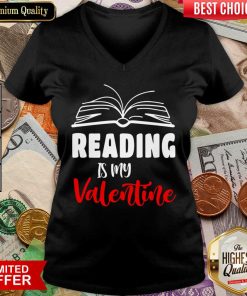 Awesome Reading Is My Valentine V-neck