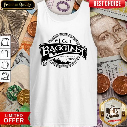 Elect Baggins For A Better Shire Tank Top - Design By Viewtees.com
