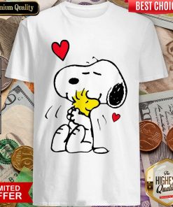 Snoopy Hug Woodstock Valentines Day Shirt - Design By Viewtees.com