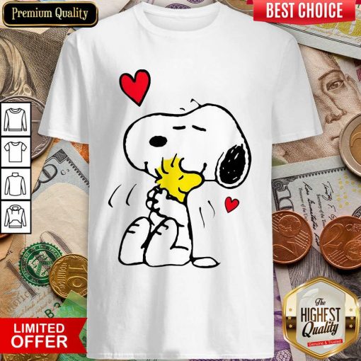 Snoopy Hug Woodstock Valentines Day Shirt - Design By Viewtees.com