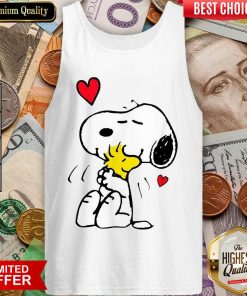 Snoopy Hug Woodstock Valentines Day Tank Top - Design By Viewtees.com