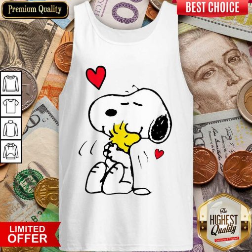 Snoopy Hug Woodstock Valentines Day Tank Top - Design By Viewtees.com