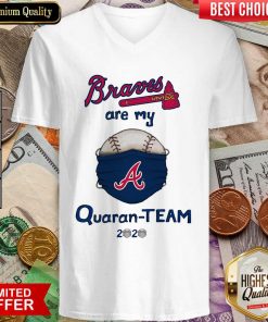 Atlanta Braves Are My Quaranteam 2020 V-neck - Design By Viewtees.com