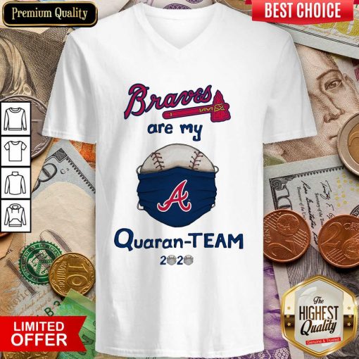 Atlanta Braves Are My Quaranteam 2020 V-neck - Design By Viewtees.com